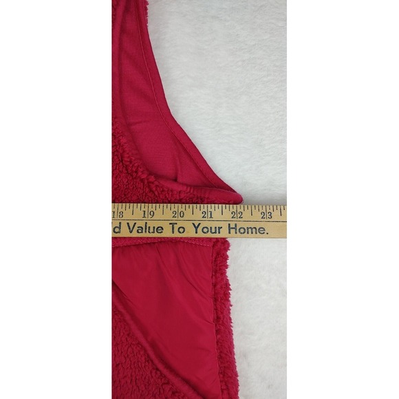 Maurices Fleece Vest Sleeveless Full Zip Pockets Casual Red XL - Picture 5 of 7